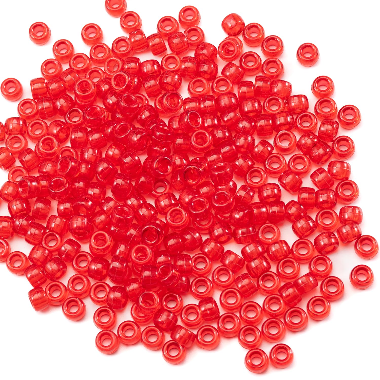 Gxueshan 1000 Pcs Acrylic DIY Pony Beads 6x9mm Bulk for Friendship Bracelet Necklace Jewelry Making Earring Hair Braiding Kandi Beads Kit - Image 2