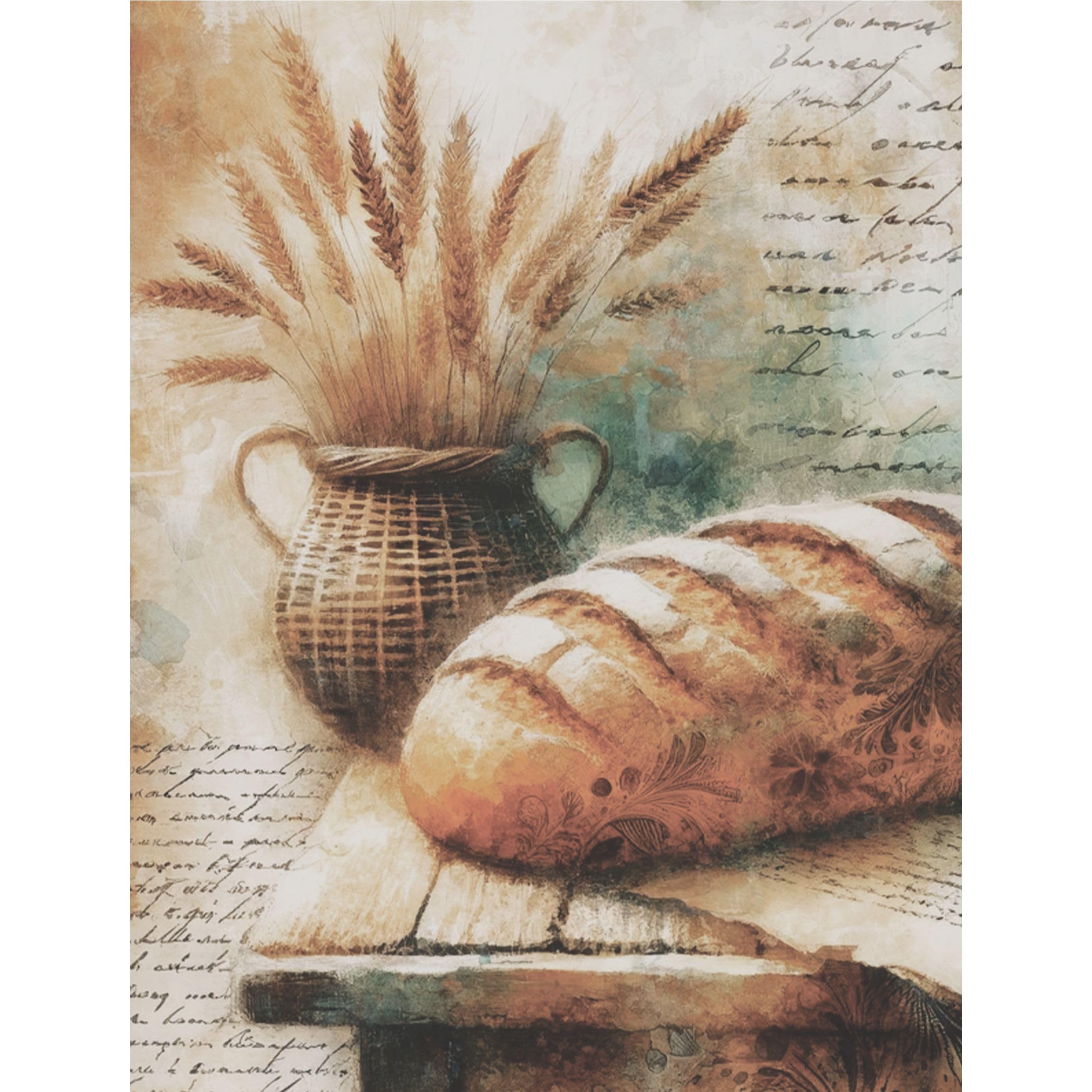 Papel de arroz Tema de Pan, 20 x 26,6cm (6pc) - 6 Diseños para Scrapbooking Tarjetas Manualidades, Decoupage by CRAFT KREATIVELY