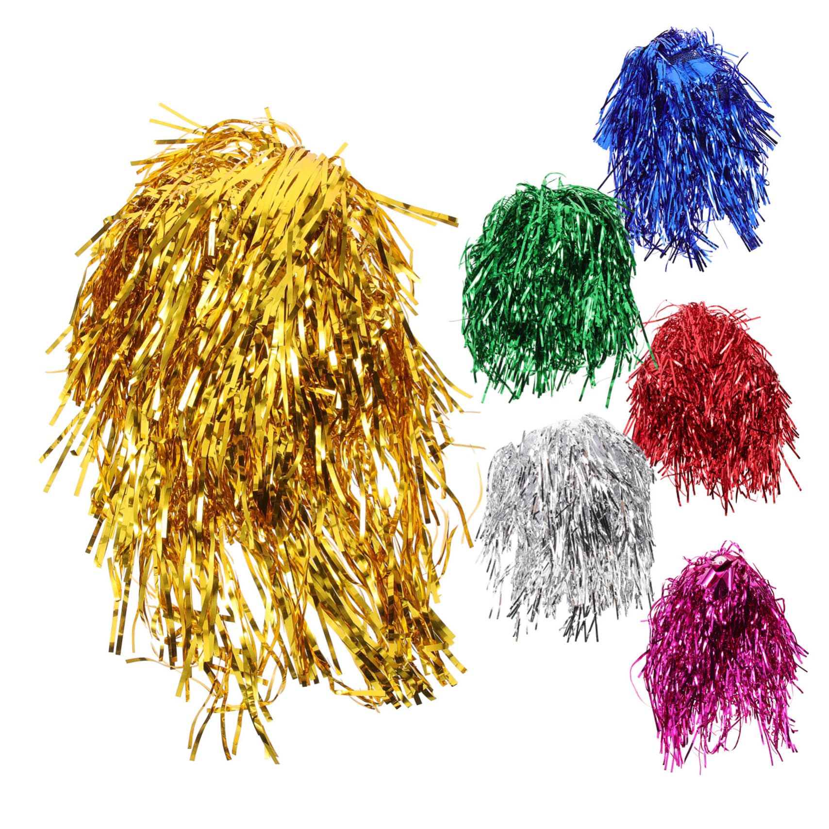 Healeved 10 Sets Glänzende Party-lametta-perücke Lametta-party-perücken Für Frauen Glitzer-disco-kopfbedeckung 6 Farben 6 Stück * 10