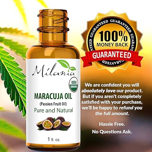 Miniatura 2 de Aceite de maracuja orgánico de primera calidad. Aceite de marula virgen puro, 1 fl. oz Aceite de Marula extraído prensado en frío sin refinar