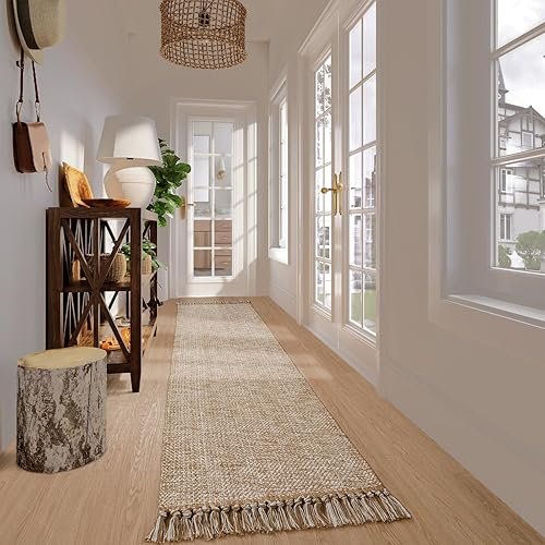 Miniatura 340 de Collive - Tapete de 27 x 43 pulgadas, lavable a máquina, para interiores y exteriores, de bajo perfil, suave algodón tejido a mano, para baño