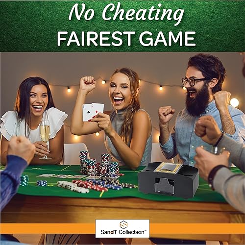 Miniatura 2 de SandT Collection Barajador de tarjetas 2 cubierta con pilas automático distribuidor