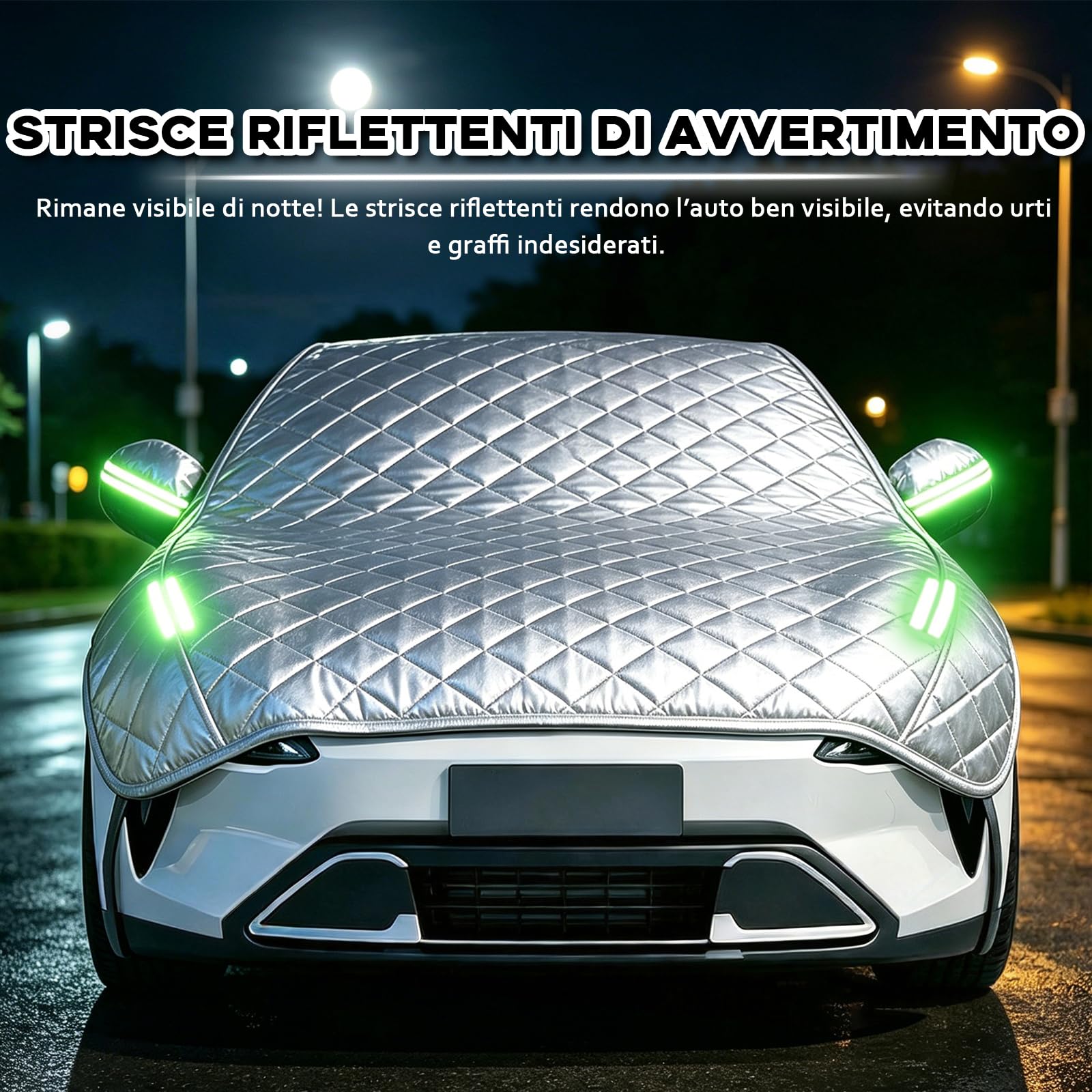 Telo Copriauto Antigrandine per Citroen C4 Cactus 2014-2020,Telo Copri Auto Esterni,Mezza Copertura per Macchina Impermeabile Antigrandine Protezione Per Tutte Le Stagioni Mb295
