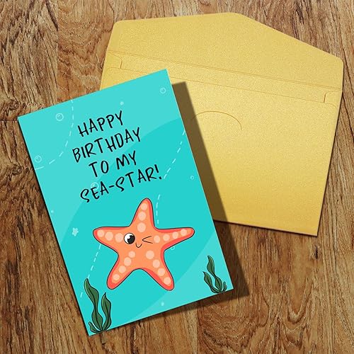 Miniatura 8 de Qiliji Divertida tarjeta de cumpleaños para hermana, tarjeta de cumpleaños de juego de palabras para hermana mejor amiga, tarjeta de felicitación de