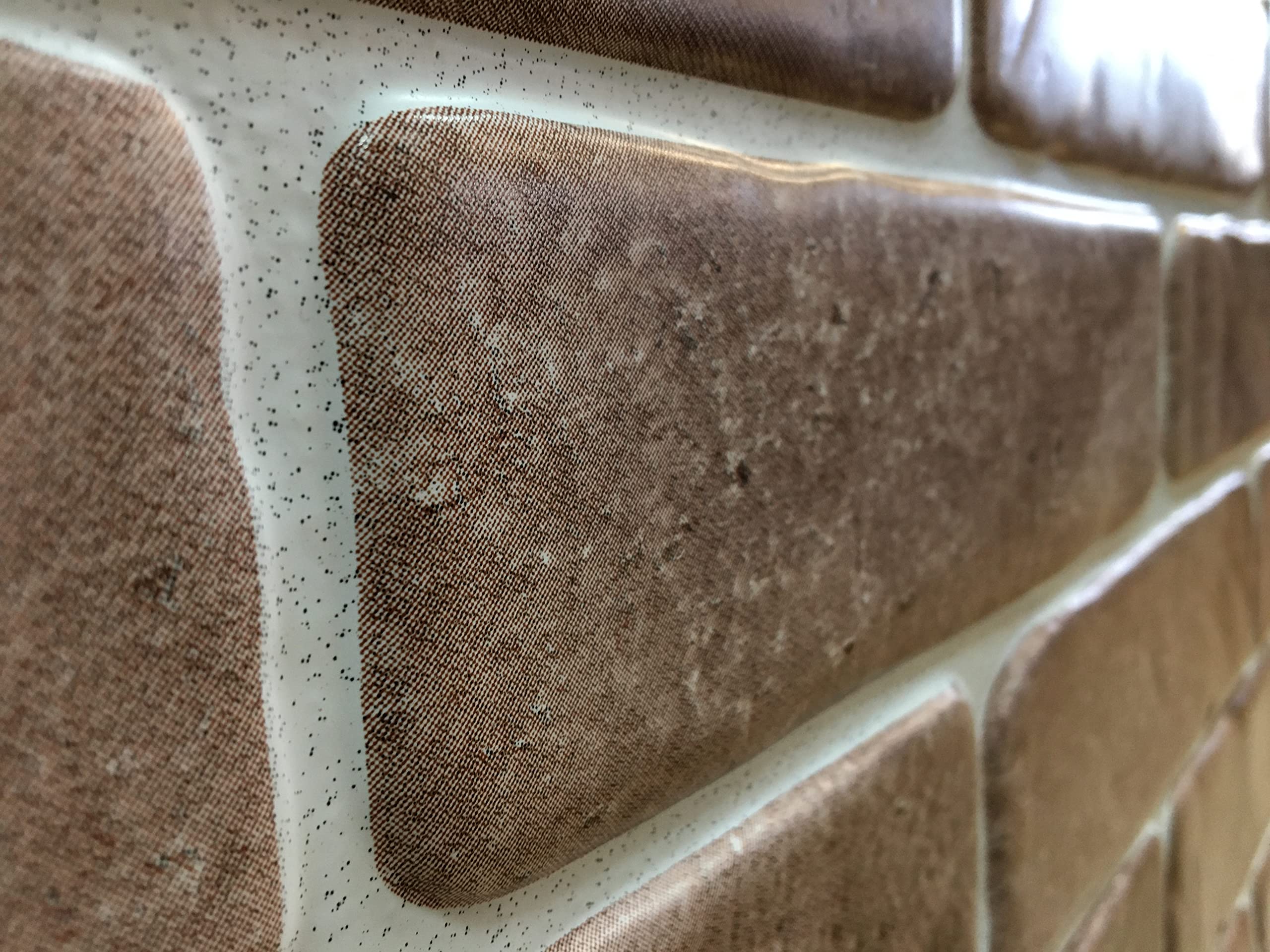Paneles de pared de PVC 3D azulejos decorativos revestimiento (10, ‎Marrón)