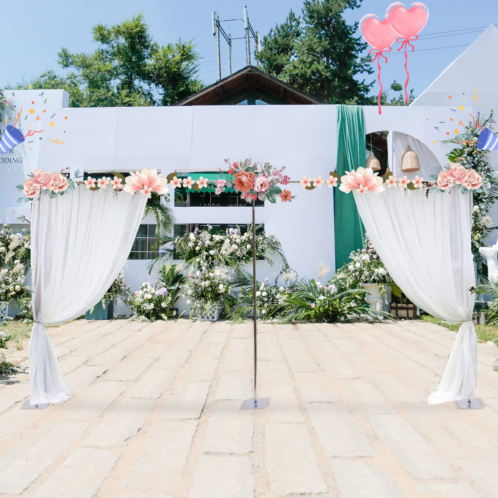Backdrop Stand Pipe and Drape Backdrop Kit,10x20ft Heavy Duty Backdrop Stand, Back Drop Stand Background Frame Telescopic with Steel Base, Backdrop