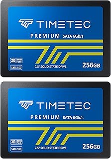 Timetec 256GBx2 (2 Pack) SSD 3D NAND TLC SATA III 6Gb/s 2.5 Inch 7mm (0.28") 200TBW Read Speed Up to 550 MB/s SLC Cache Performance Boost Internal Solid State Drive for PC Computer Desktop and Laptop