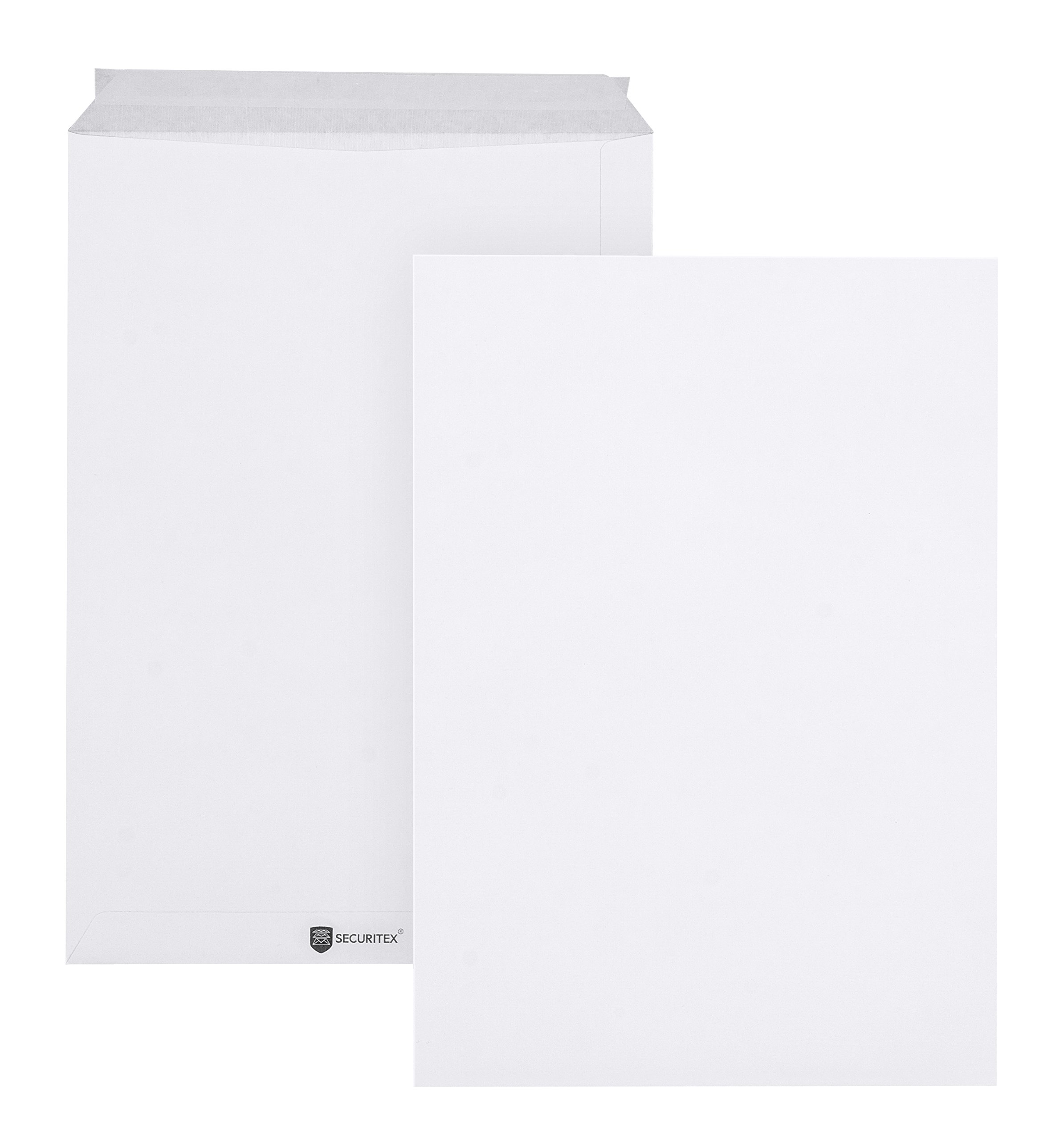 SECURITEX Torebka wysyłkowa C4 (324 x 229 x 3 mm) samoprzylepna biała 130 g 100 sztuk, średnia