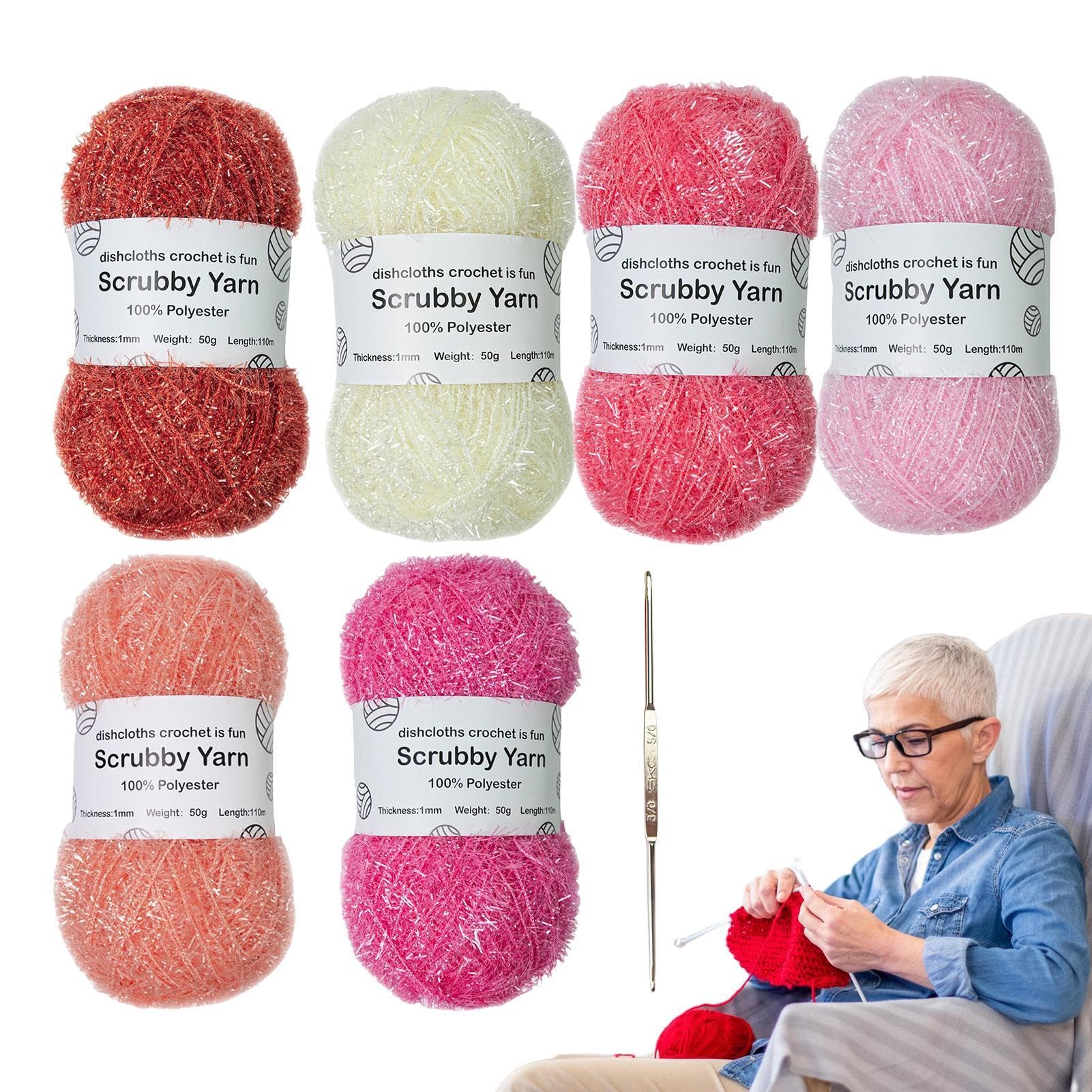 Paños para platos con colores surtidos e hilos Scrubby Shine