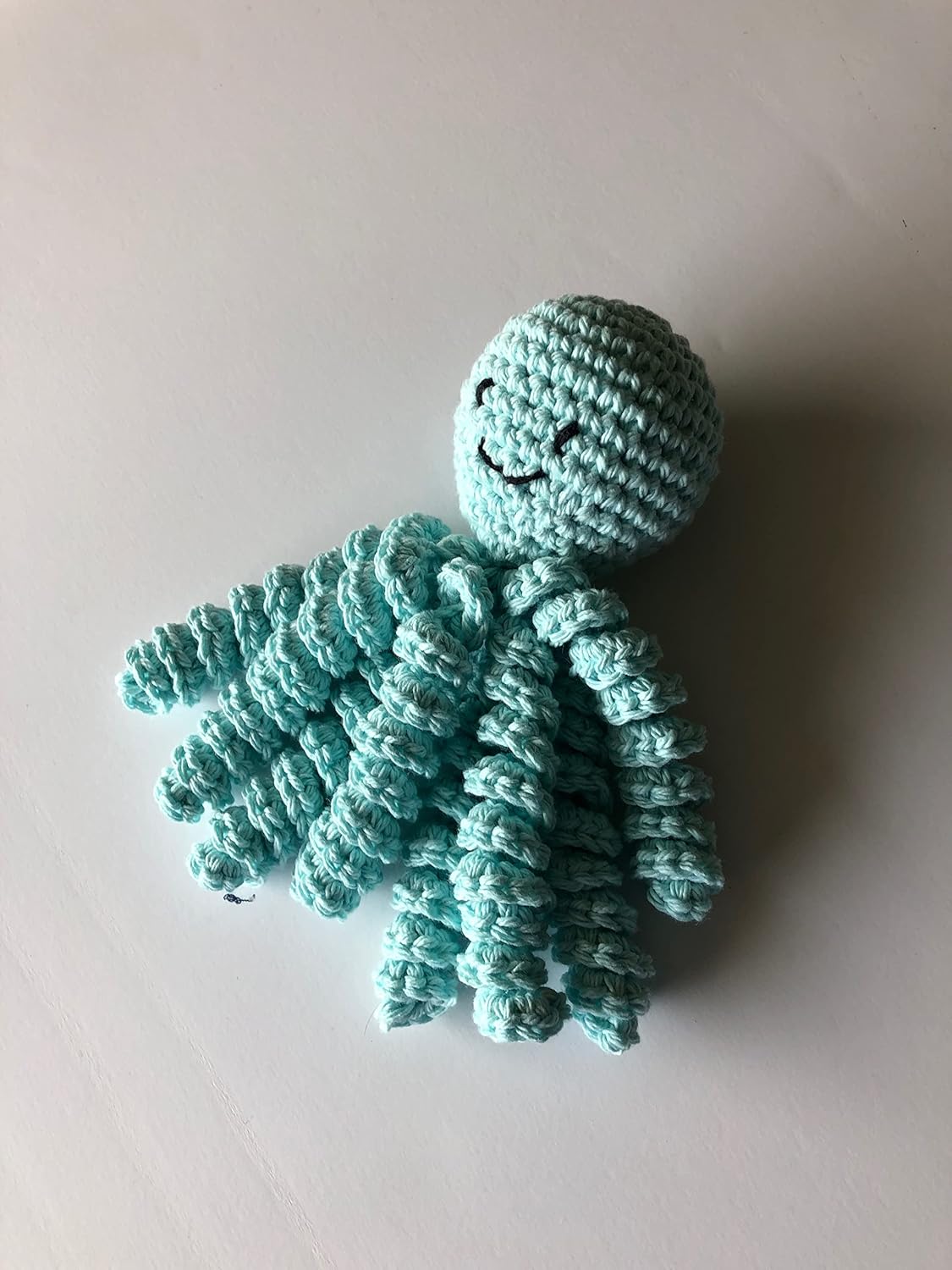 Crochet Octopus for Preemies, Crochet Octopus for Babies in Robin Egg Color, light Blue Crochet Amigurumi