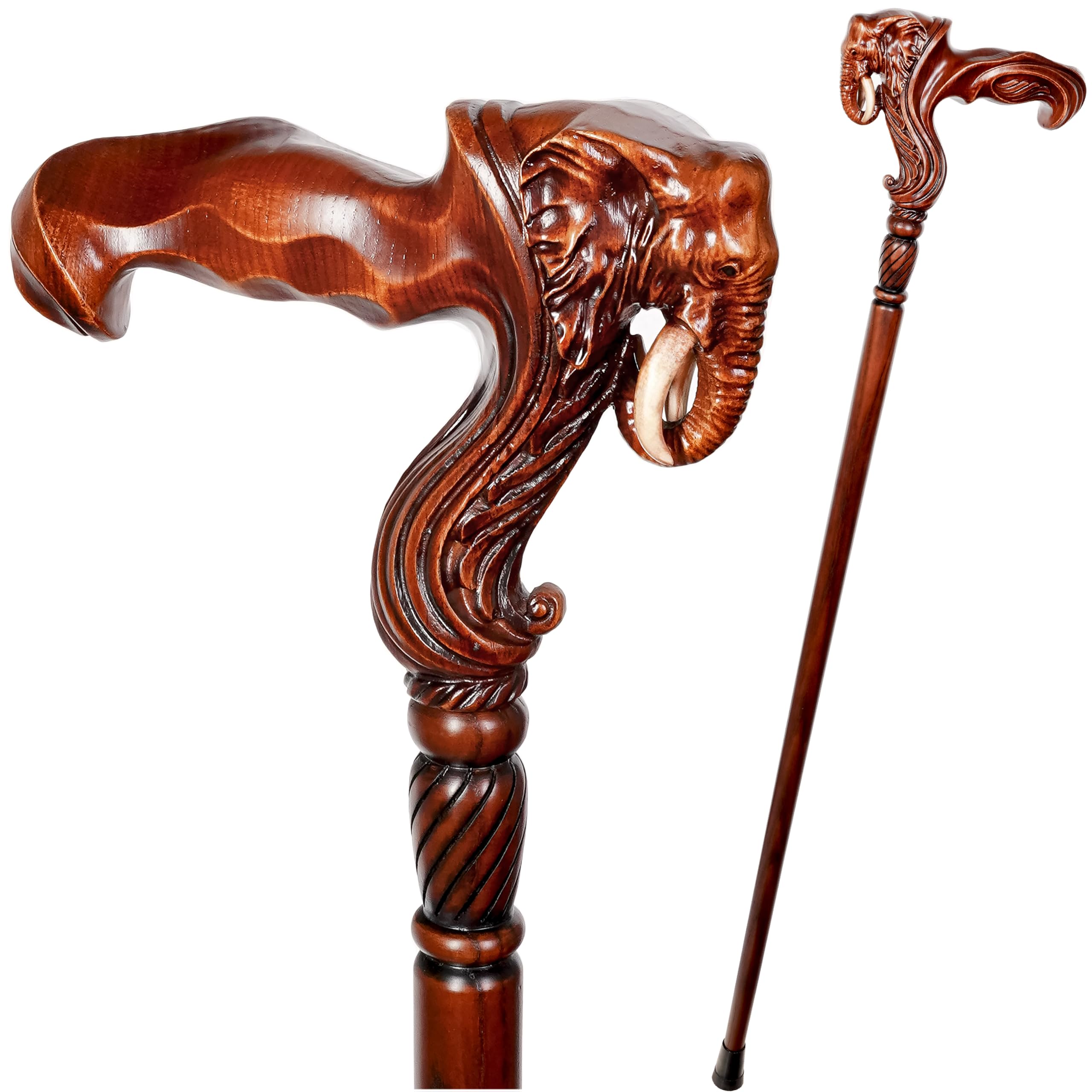 GC-Artis Elephant Wooden Cane for Right Hand 36
