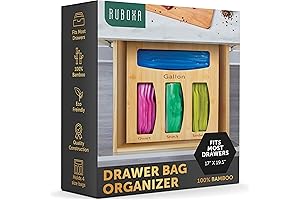 Modern Wooden Ziplock Bag Organizer for Effortless Kitchen Storage