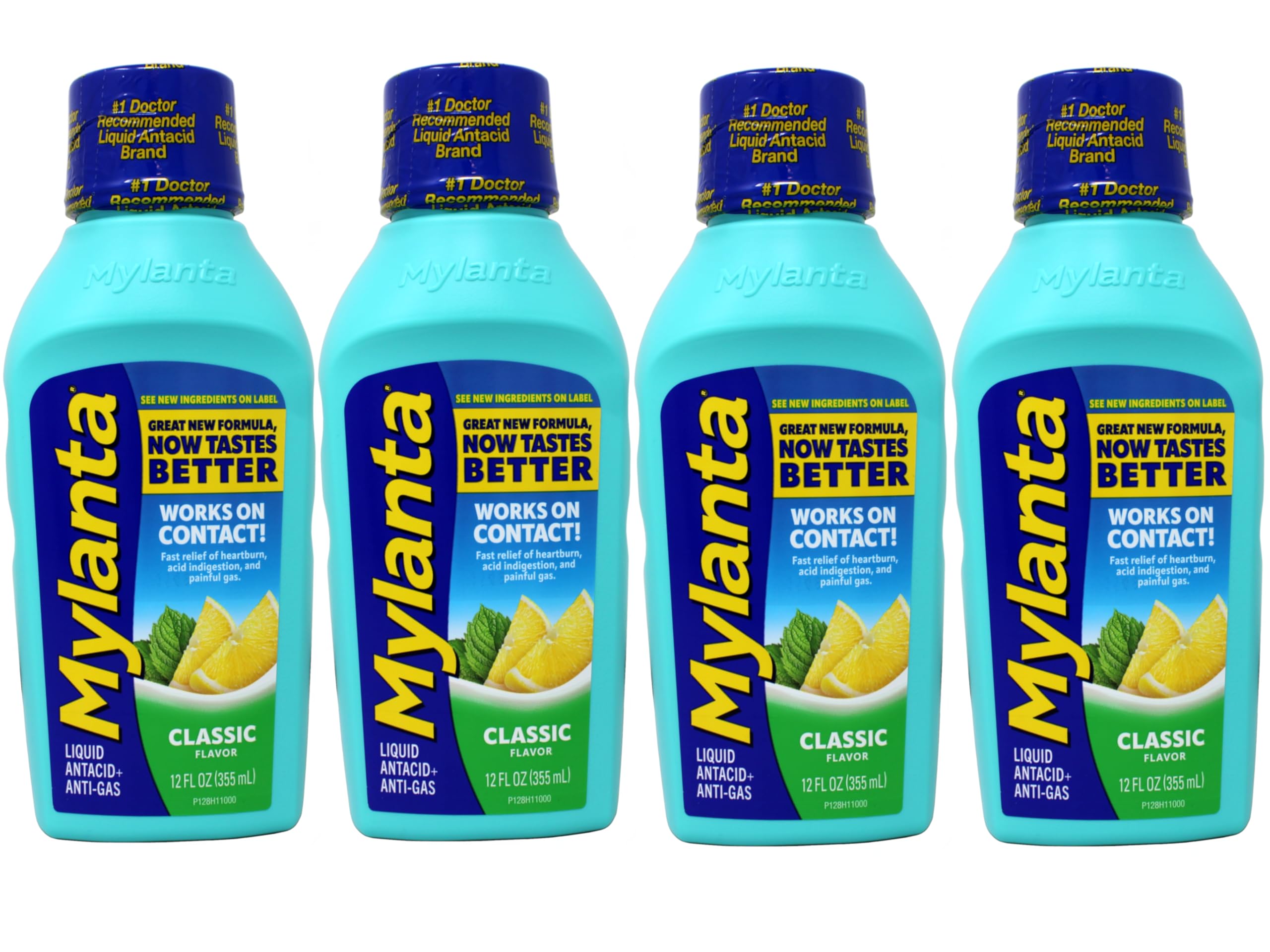 Mylanta Maximum Strength Liquid 12 FL Oz Mint (4 Pack)