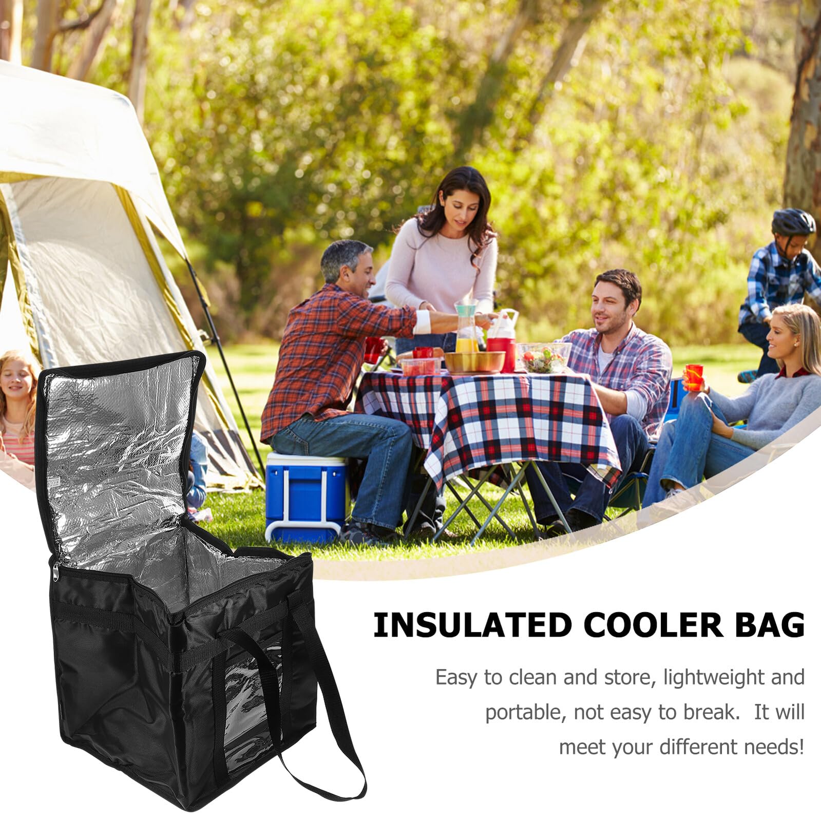 Bolsa de Aislamiento Térmico para Comida de 34.8l Gran Capacidad y Material Oxford para Mantener Alimentos Calientes en Entregas y Picnics