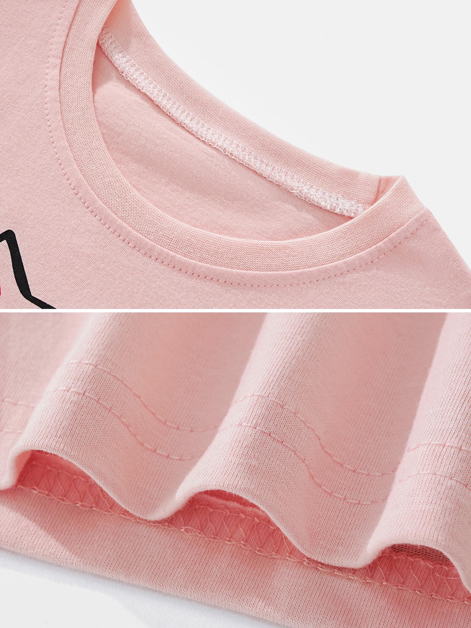 Camisetas de Manga Corta para Niñas T-Shirts Algodón de Unicornio Ropa de Verano para Niña 3-8 Años