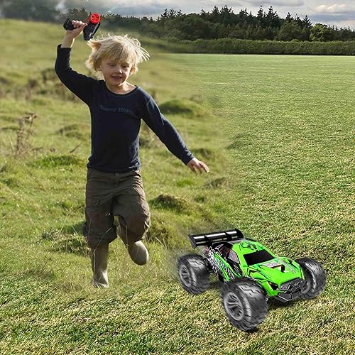 Miniatura 6 de Auto a control remoto, escala 118, 2.4 GHz, alta velocidad, 20 KMH, todo terreno, con 2 baterías recargables, auto RC todoterreno para niños de 4 a