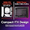 Cooler Master NR200P V2 Mini-ITX 18L PC Case, Top-Mount 240mm|280mm Liquid Cooler, 356mm Vertical Mounting 3.5-Slot GPU, Tempered |Vented Panel, USB 3.2 Gen 2x2 Type C (NR200PV2-KCNN-S00)