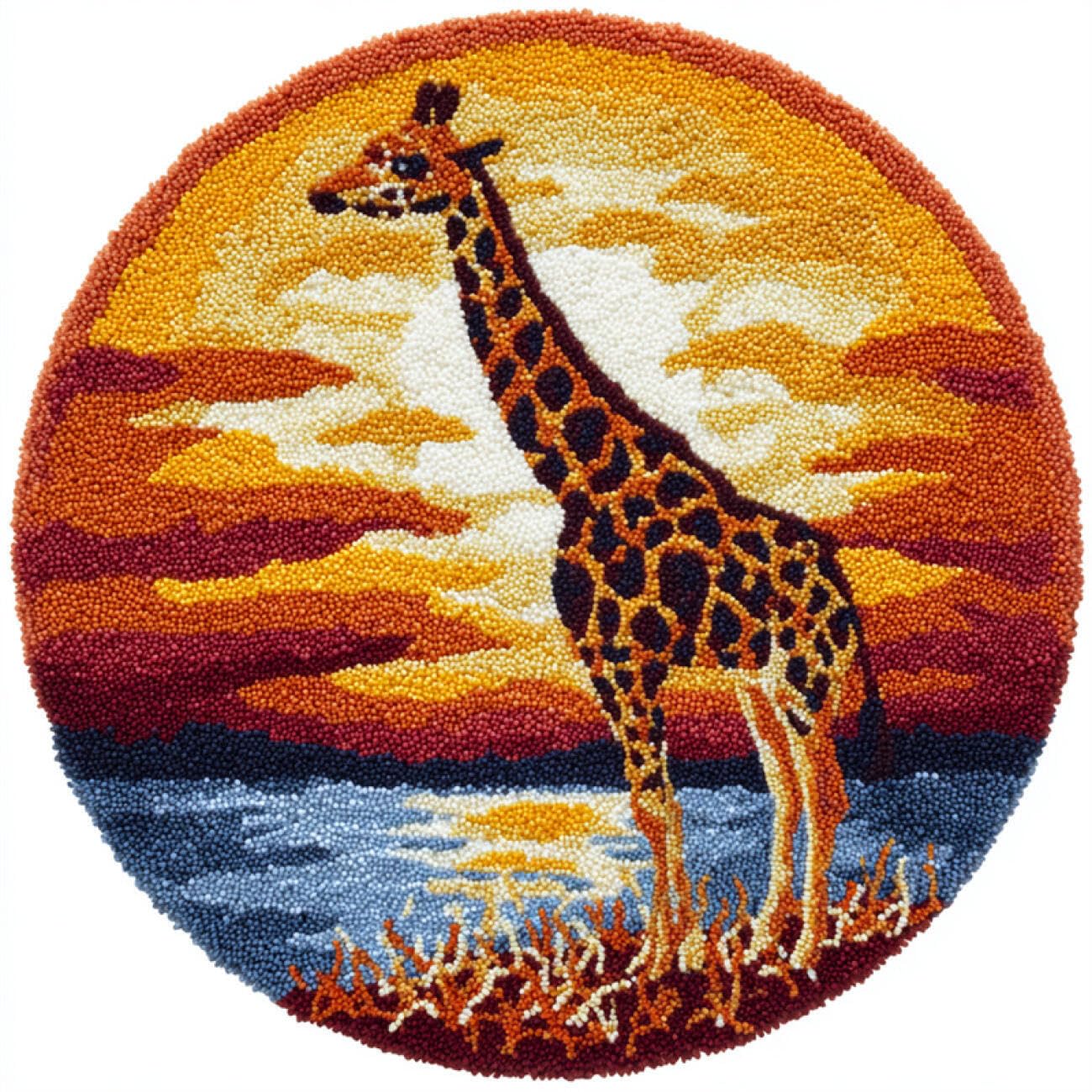 Kitquiver Tapestry Kits for Adults Cartoon Giraffe 60x60cm