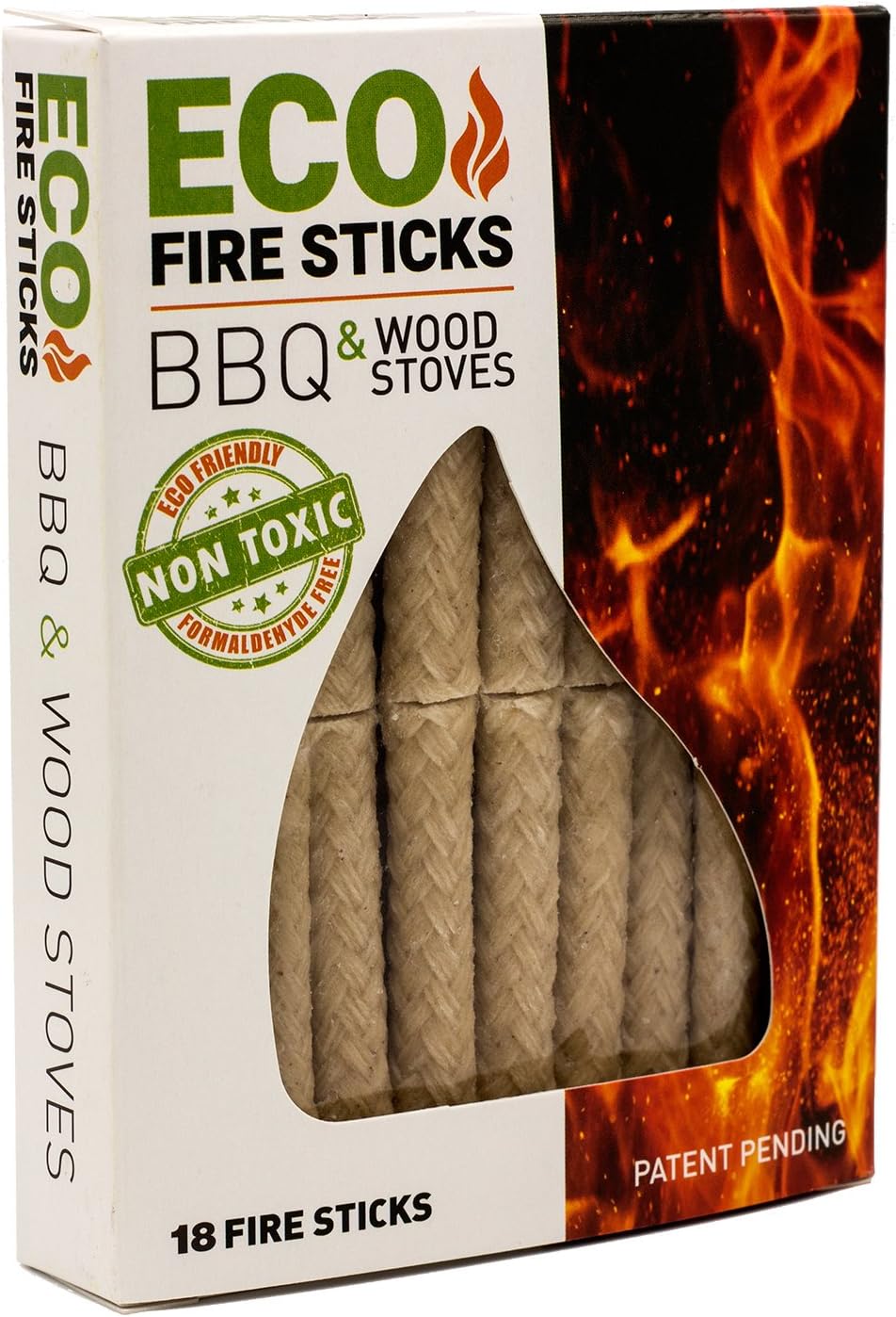 Eco Fire Lighter for Stoves, BBQ Fire Starter Charcoal Grill Fire Sticks & Wood Stove Lighter