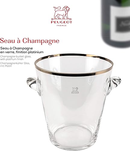 Miniatura 2 de Peugeot Cubo de champán de cristal, acabado de banda de platino