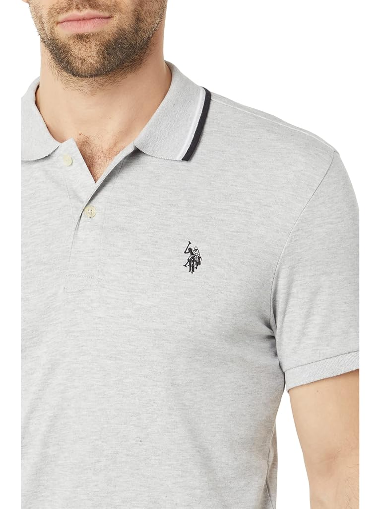 U.S. POLO ASSN. Slim Fit Tipped Interlock Knit Polo