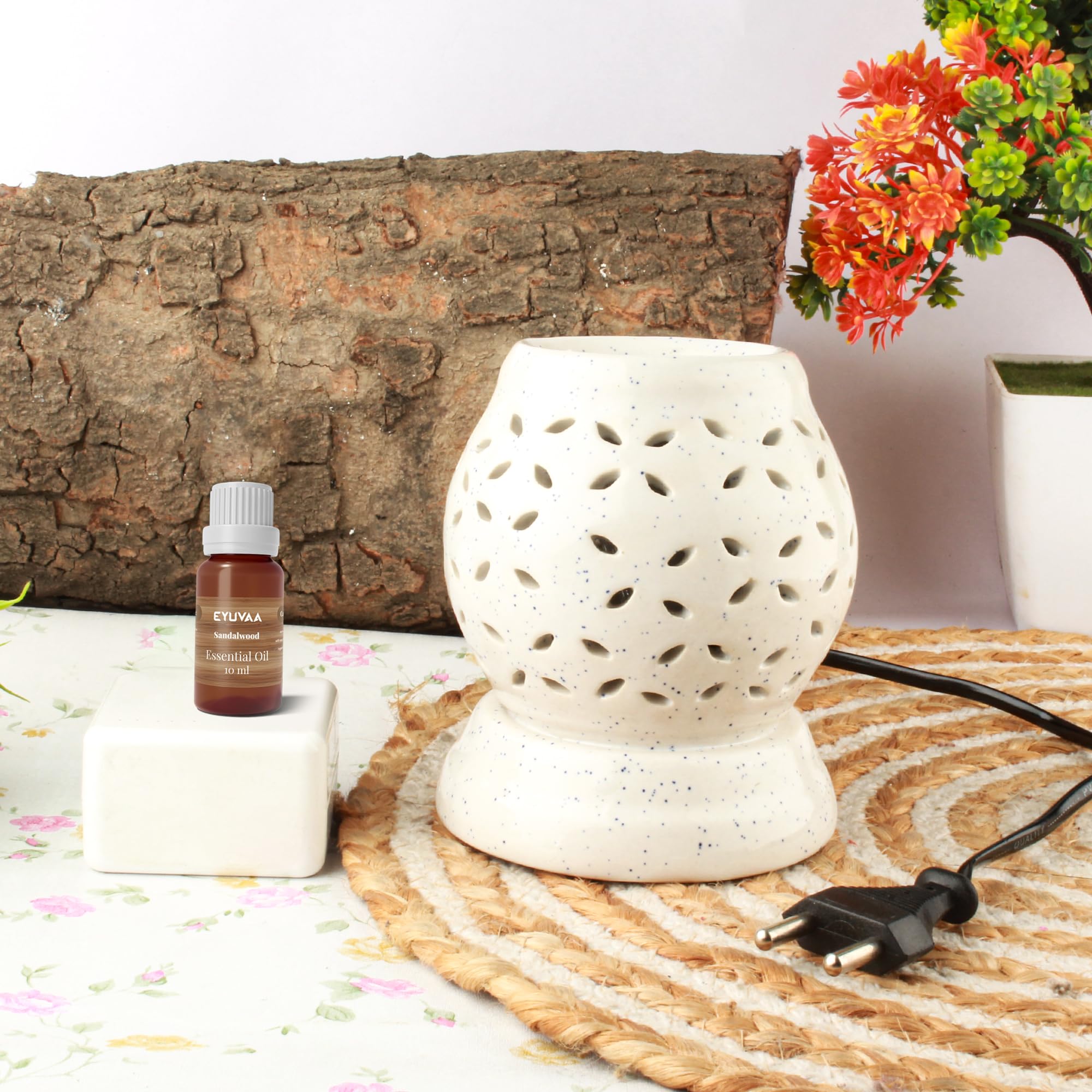 Decovaa Ceramic Electric Round-Shaped Aroma Diffuser| Oil Burner | Aromatherapy Aroma Ceramic Diffuser| Essential Oil Warmer| Home Decor and Fragrance with 10ml Aroma Oil (Sandal Fragrance) (B0CS6RL9CC) Amazon Price History, Amazon Price Tracker