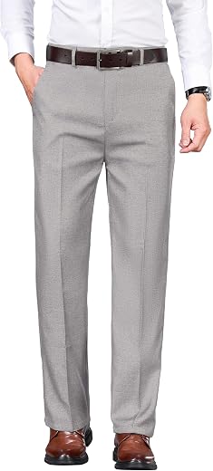 AVANOVA Men’s Casual Pants – Stylish Regular Fit Trousers for Men, Comfortable Office &amp; Casual Pant, Modern Formal Look (T...