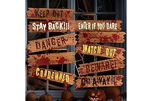 JOYIN 10 Pcs Haunted Window Boards Halloween Cabinet Decor