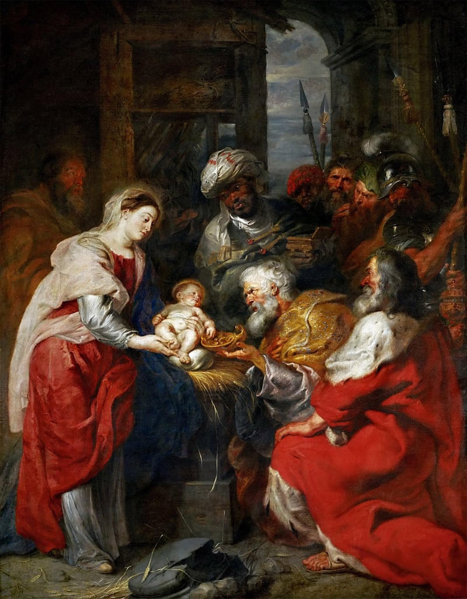 POSTERIIk Famous Animal Posters Vintage Picture the Adoration of the Magi by Peter Paul Rubens Modern Wall Decor for Home Decor 60x90cm