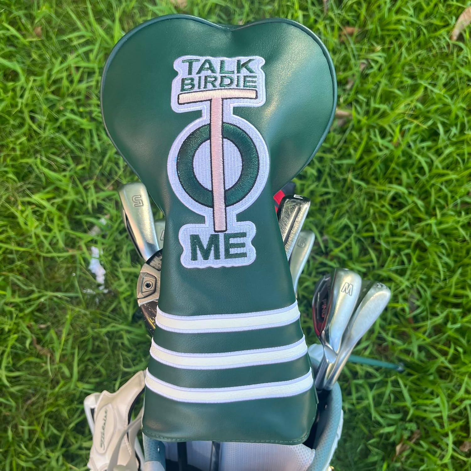 PINKTEE Golf Club Headcover Fits All Drivers Premium Leather Funny Golf Club Head Covers for Women Men