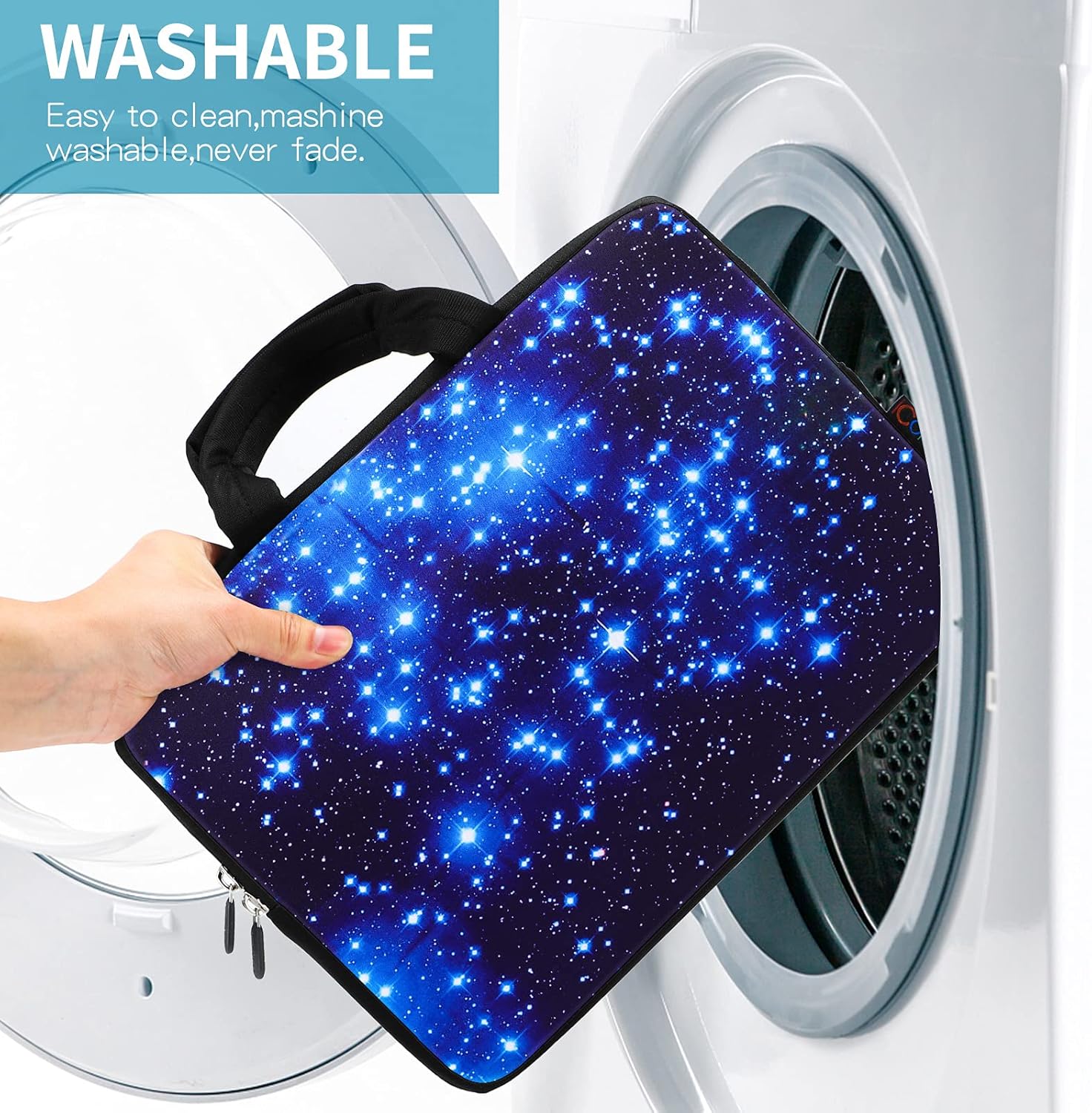 iColor Starry Ultra-Portable Neoprene Carrying Protective Case Sleeve Briefcase Pouch Bag Tote with Handle Fits 11.6 12 12.1 12.2 Inch Netbook/Laptop (IHB12-003) 11.6" ~ 12.1" IHB12-03
