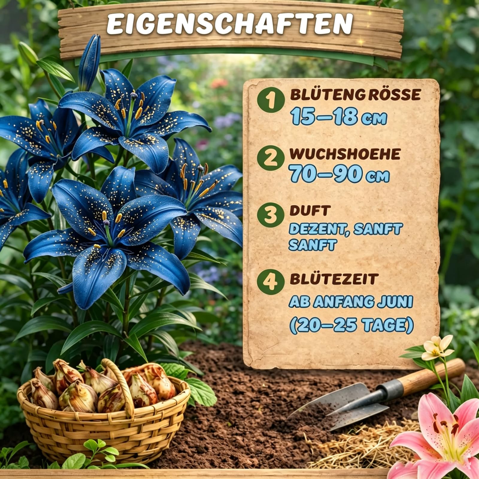 Einzigartige Exklusive Lilienzwiebeln| Frostresistent, Pflegeleicht, Für Alle Arten von Gärten-10 Wurzeln-I