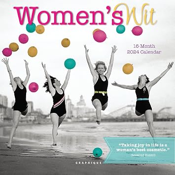 Graphique 2024 Womens Wit Mini Wall Calendar | 7 x 7 | Thick Paper | Home & Office Organizer | Large Monthly Grid | 3 Languages & Marked Holidays | 4 Month Preview Page for 2025