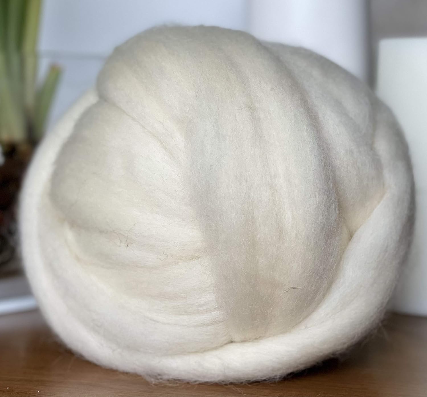 Natural Wool Bulk 2 lb roving, Best Wool for Spinning, arm Knitting, Felting, Chunky Blankets and Tapestry. Natural Colors, un-Dyed Fiber Yarn. (Ecru, 2 lb) image 5