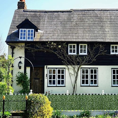 Miniatura 4 de DearHouse Pantalla artificial para valla de privacidad, 118.1 x 59.1 pulgadas, valla de setos artificiales y hoja de arce de hiedra artificial,