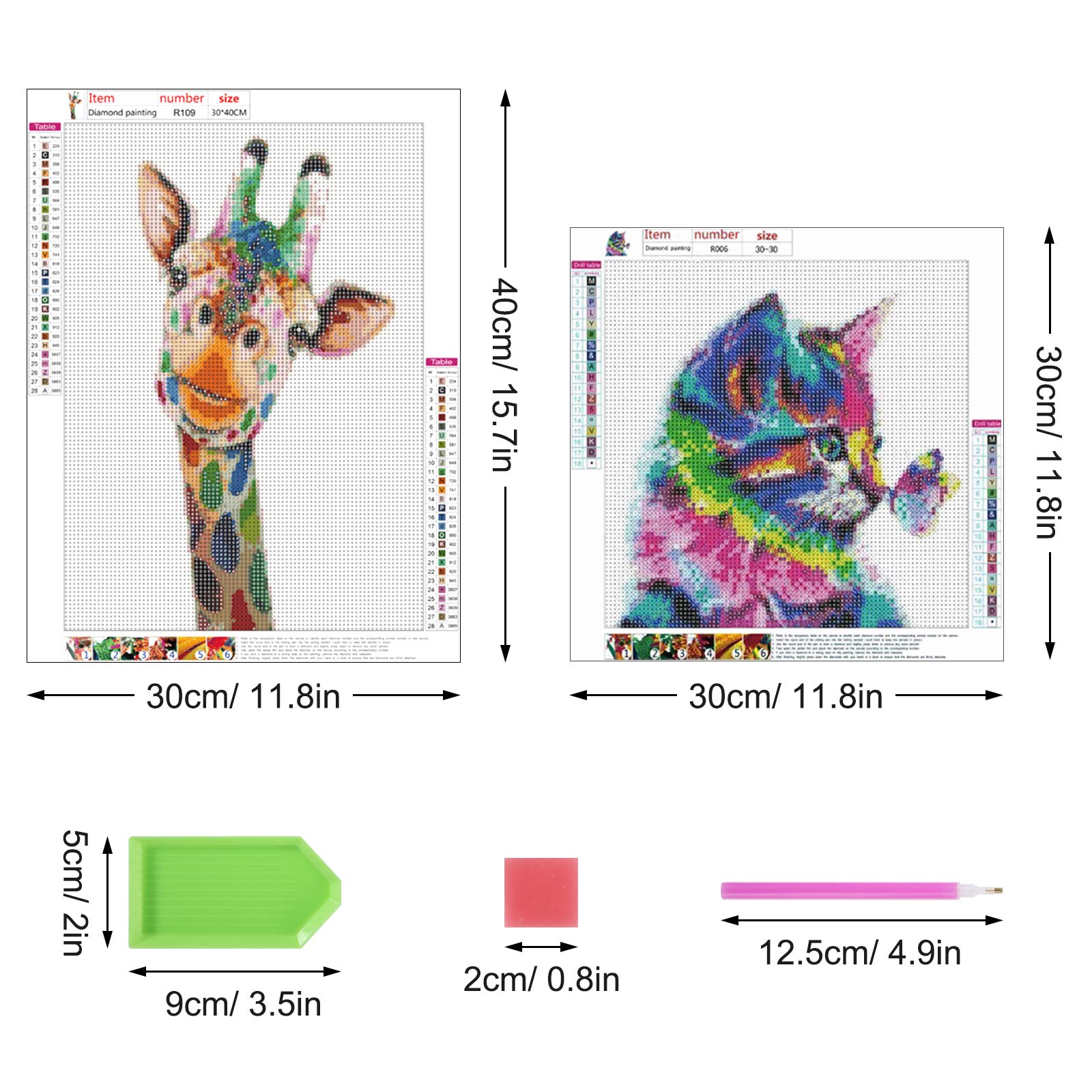 Pintura De Diamante 5D DIY, Taladro Redondo Completo, Gato Bajo La Luna Mariposa Artesania 30x45cm