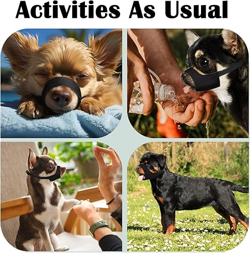 Miniatura 7 de Bozal corto para perro, bozal suave para perros pequeños, medianos y grandes, bozal para Chihuahua Shih Tzu American Bulldog Pitbull para aseo y