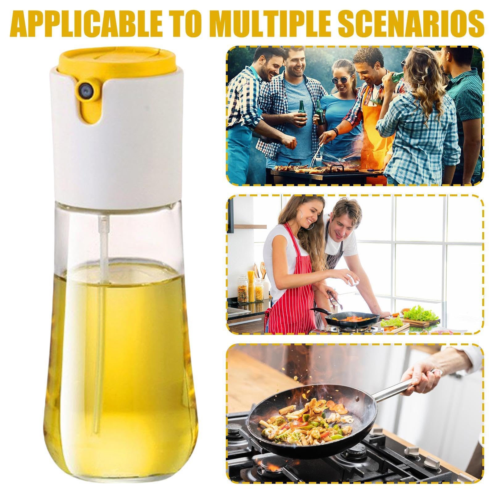 Dispenser Olio Cucina Jiadiru - Bottiglia Spray Antiscivolo Per Dieta Sana