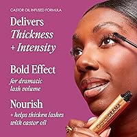 Vista 3 de Grande Cosmetics GrandeDRAMA Intense Thickening Black Mascara with Castor Oil, Volumizing, Conditioning, Buildable formula (0.32 oz)