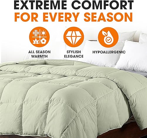 Miniatura 2 de Cheer Collection Lujoso edredón hipoalergénico de plumón sintético para todas las estaciones, tamaño King (96 x 108)