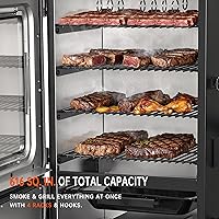 Vista 6 de Vertical Pellet Smoker with Cover & Meat Probe, 4-Rack Electric BBQ Smoker Grill, 616 sq in Cooking Space, Digital LED Temperature Control for