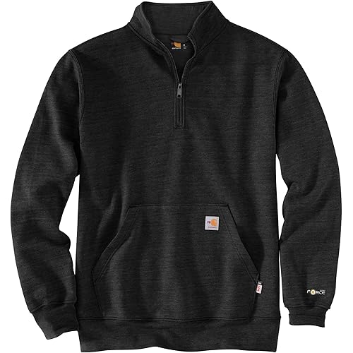 Carhartt Men's Flame-Resistant Force Loose Fit Midweight Mock Neck Sweatshirt