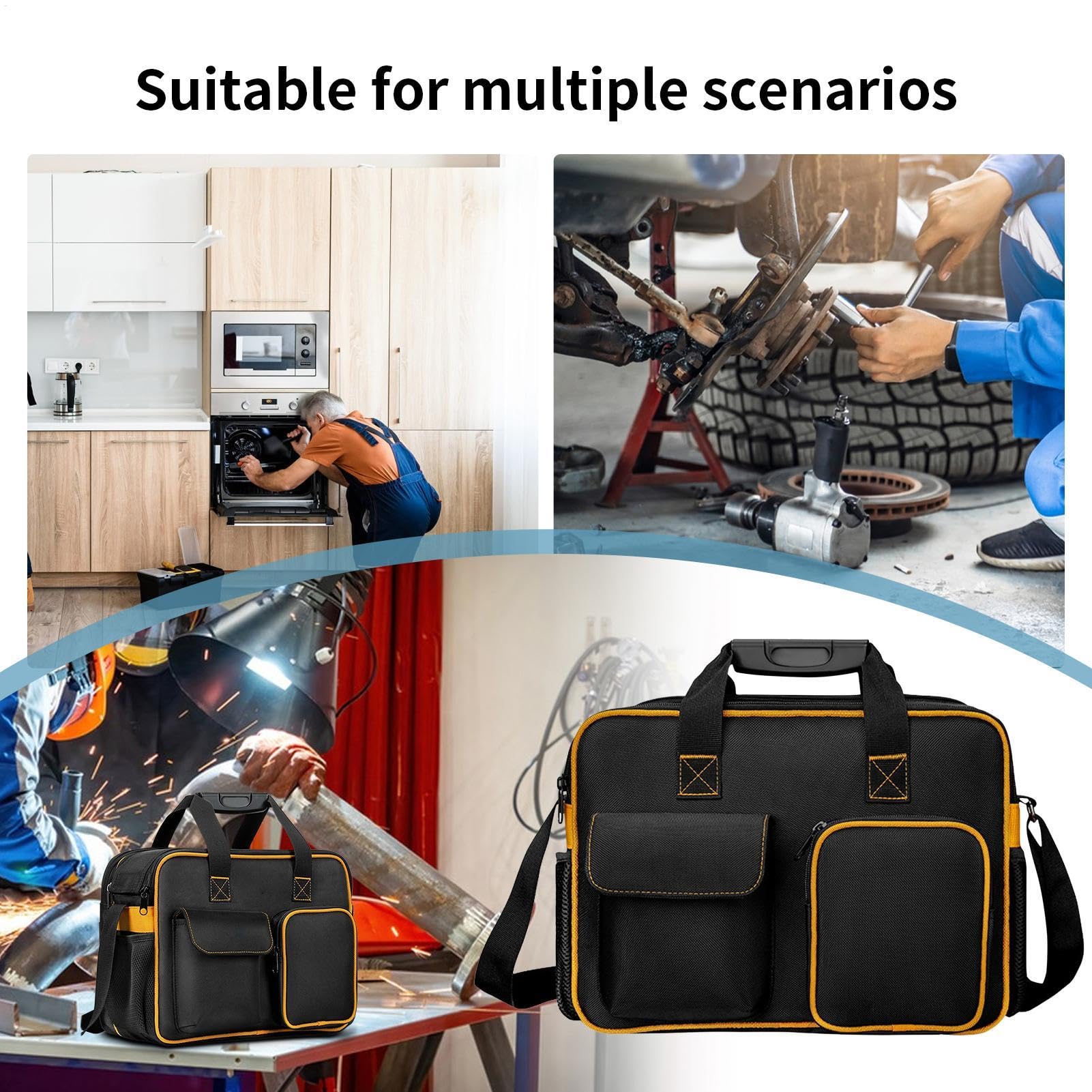 Torba na narzędzia elektryczne, Heavy-Duty Canvas Tool Tool, duża pojemność
