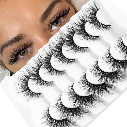 Miniatura 2 de Losha Pestañas esponjosas de ojo de gato, pestañas postizas suaves de ojo de zorro que parecen extensiones, 7 pares de pestañas postizas