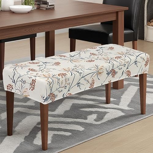 Vista 47 de SearchI Funda para banco de comedor, fundas largas elásticas y lavables para asiento de banco de banco rectangular, para comedor, sala de estar
