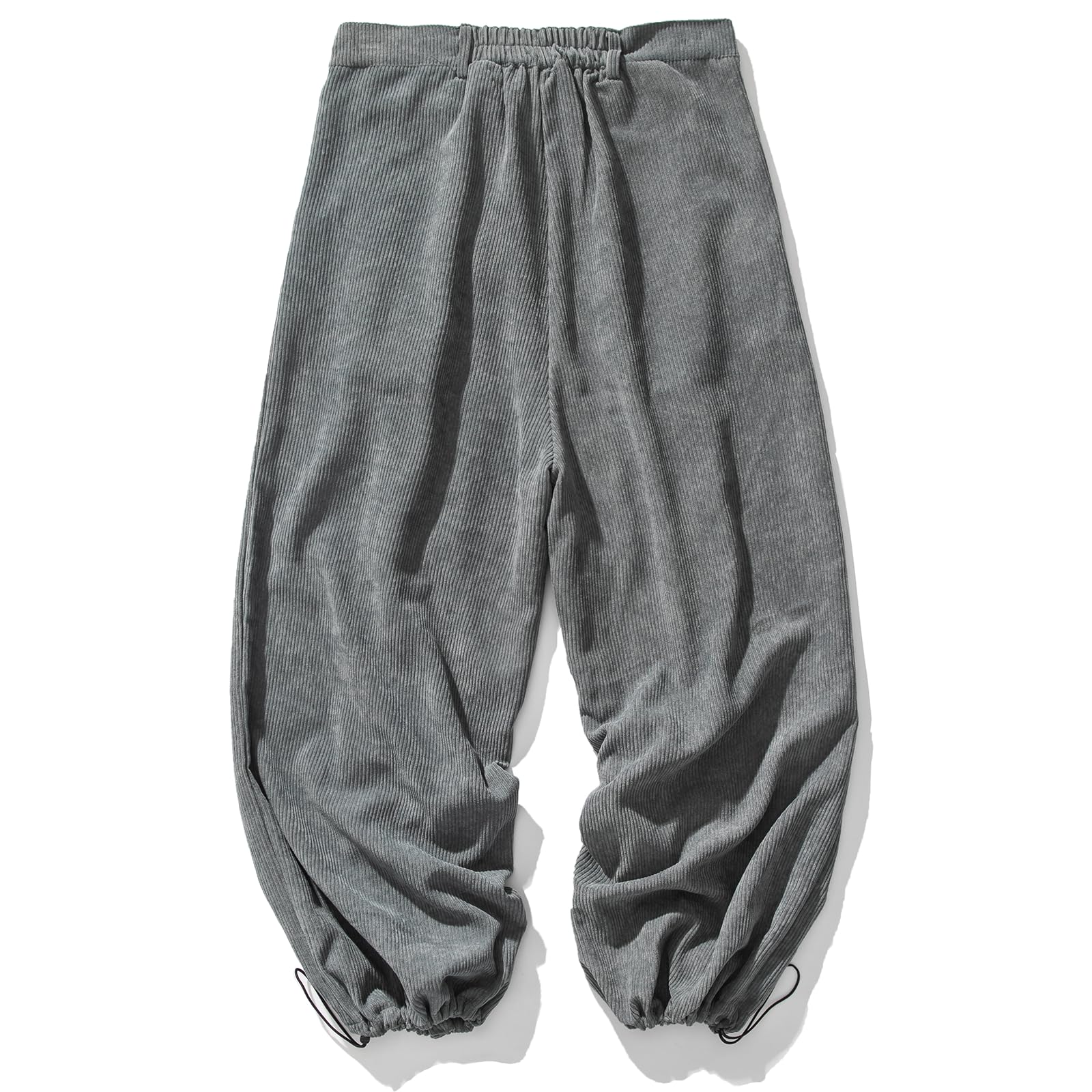 GURUNVANI Pantaloni da uomo in velluto a coste larghi con coulisse pantaloni cargo vintage