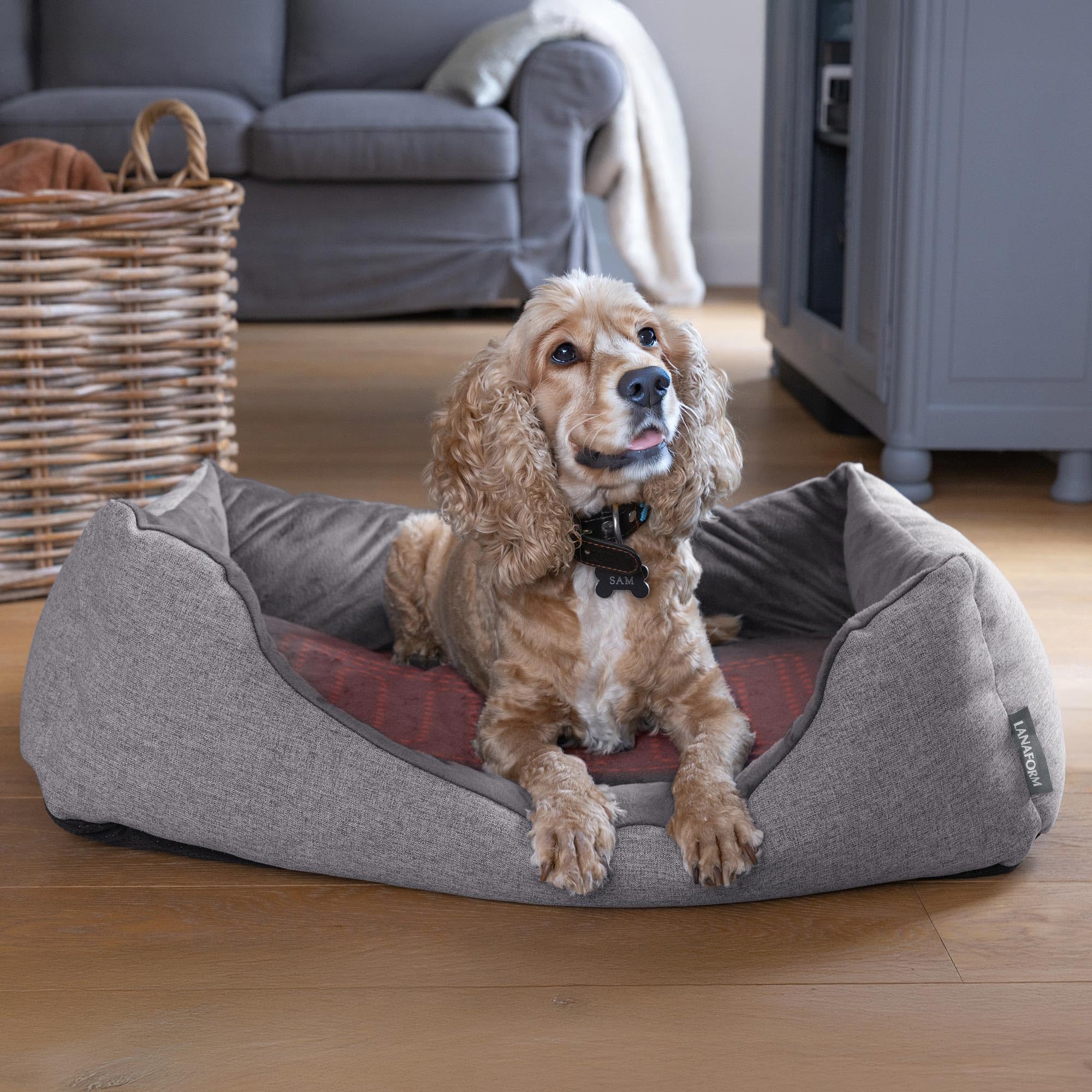 Heat Nest - Cama Calefactable Perro Gato - Cama Térmica Mascotas - Cojín Calor 3 Niveles - Nido Invierno Waterproof - Detección Inteligente Presencia – Cesta Lavable Suave Confort