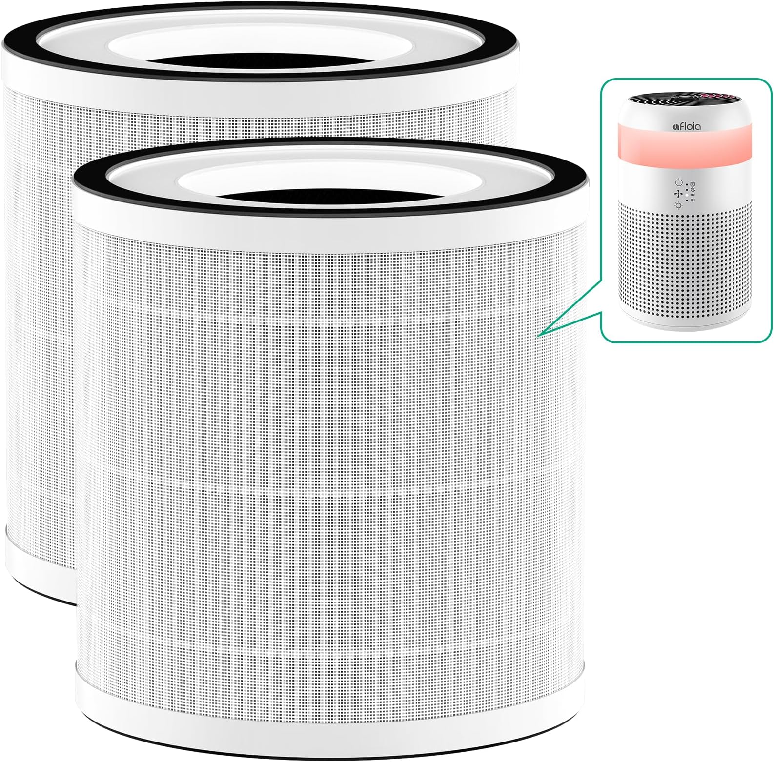 PUREBURG Replacement Filter Compatible With Afloia MAX, MAGE, MAGE PRO & Honati MAX AP2202I & Sans Large Room Air Purifiers, H13 HEPA 3-Stage Filtration