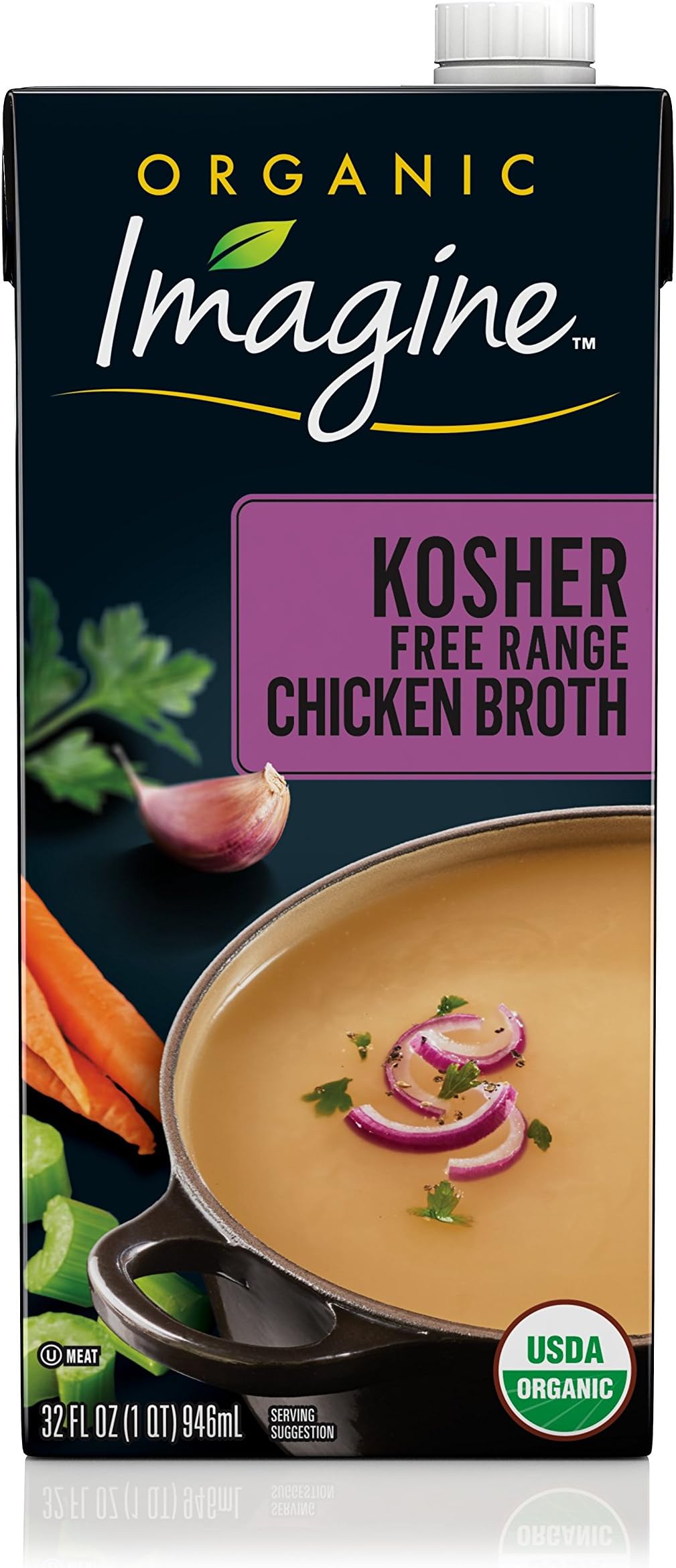 Imagine Organic Kosher Free-Range Chicken Broth, 32 oz.