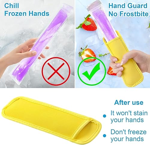 Vista 10 de JANYUN Fundas para paletas de hielo, paquete de 24 soportes para paletas de sublimación, reutilizables, para congelador, bolsas de neopreno para Rosa